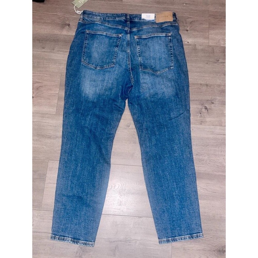 NWT H&M &Denim Ultra High Waist Mom Jeans Blue Size 16 - Picture 2 of 8